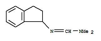 Molecular Structure of 101398-65-6 (Methanimidamide,N'-(2,3-dihydro-1H-inden-1-yl)-N,N-dimethyl-)