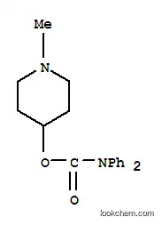 Molecular Structure of 101491-79-6 (1-methylpiperidin-4-yl diphenylcarbamate)
