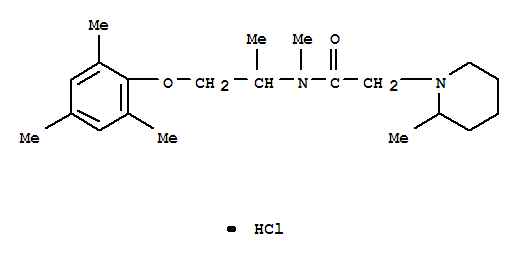 N-methyl-2-(2-methylpiperidin-1-ium-1-yl)-N-[1-(2,4,6-trimethylphenoxy)propan-2-yl]acetamide chloride