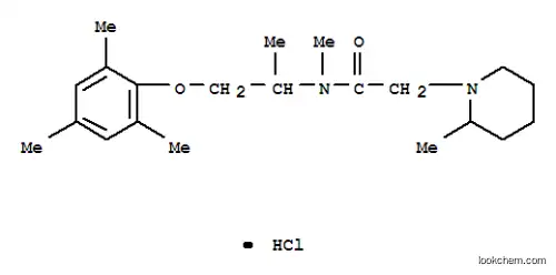 Molecular Structure of 101651-36-9 (2-methyl-1-(2-{methyl[1-(2,4,6-trimethylphenoxy)propan-2-yl]amino}-2-oxoethyl)piperidinium chloride)
