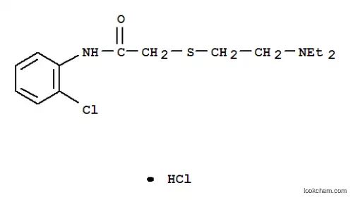 Molecular Structure of 101651-61-0 (2-[(2-chlorophenyl)carbamoylmethylsulfanyl]ethyl-diethyl-azanium chlor ide)