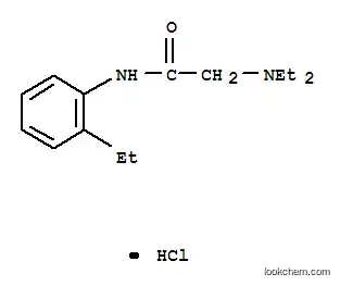 Molecular Structure of 101651-71-2 (diethyl-[(2-ethylphenyl)carbamoylmethyl]azanium chloride)