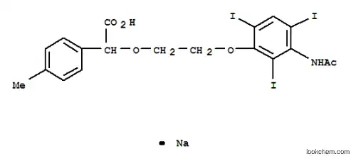 Molecular Structure of 101651-78-9 (sodium {2-[3-(acetylamino)-2,4,6-triiodophenoxy]ethoxy}(4-methylphenyl)acetate)