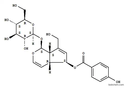 Molecular Structure of 1016987-87-3 (6-O-p-Hydroxybenzoylaucubin)