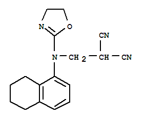 101756-39-2,{[4,5-dihydro-1,3-oxazol-2-yl(5,6,7,8-tetrahydronaphthalen-1-yl)amino]methyl}propanedinitrile,Propanedinitrile,[[(4,5-dihydro-2-oxazolyl)(5,6,7,8-tetrahydro-1-naphthalenyl)amino]methyl]-(9CI); NSC 160181