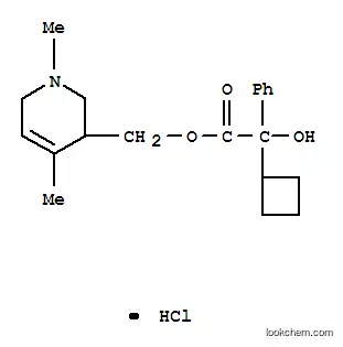 Molecular Structure of 101756-55-2 (3-({[cyclobutyl(hydroxy)phenylacetyl]oxy}methyl)-1,4-dimethyl-1,2,3,6-tetrahydropyridinium chloride)