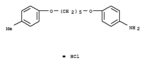 101781-61-7,4-{[5-(4-methylphenoxy)pentyl]oxy}anilinium chloride,Aniline,p-(5-p-tolyloxypentyloxy)-, hydrochloride (6CI)