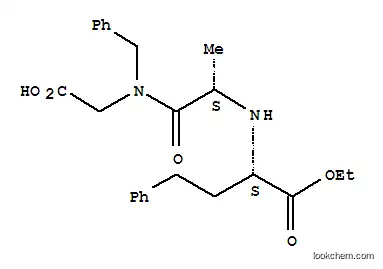 Molecular Structure of 101820-46-6 (N-[(2S)-1-ethoxy-1-oxo-4-phenylbutan-2-yl]-L-alanyl-N-benzylglycine)