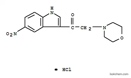 Molecular Structure of 101832-08-0 (4-[2-(5-nitro-1H-indol-3-yl)-2-oxoethyl]morpholin-4-ium chloride)