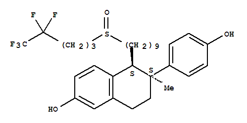 (5S,6S)-6-(4-hydroxyphenyl)-6-methyl-5-[9-(4,4,5,5,5-pentafluoropentyl sulfinyl)nonyl]tetralin-2-ol