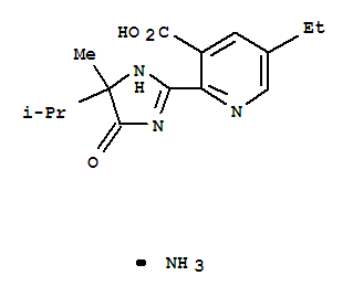 3-Pyridinecarboxylicacid,2-[4,5-dihydro-4-methyl-4-(1-methylethyl)-5-oxo-1H-imidazol-2-yl]-5-ethyl-,ammonium salt (1:1)