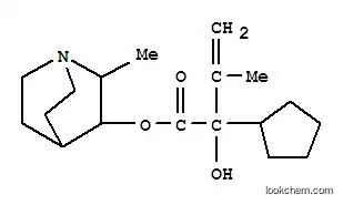Molecular Structure of 101932-05-2 (2-methyl-1-azabicyclo[2.2.2]oct-3-yl 2-cyclopentyl-2-hydroxy-3-methylbut-3-enoate)