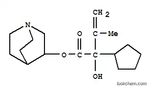 Molecular Structure of 101932-06-3 (1-azabicyclo[2.2.2]oct-3-yl 2-cyclopentyl-2-hydroxy-3-methylbut-3-enoate)