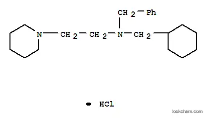 Molecular Structure of 101997-54-0 (N-benzyl-N-(cyclohexylmethyl)-2-piperidin-1-ylethanamine hydrochloride)