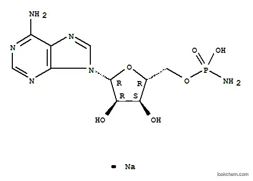 Molecular Structure of 102029-68-5 (ADENOSINE 5'-MONOPHOSPHORAMIDATE SODIUM SALT)