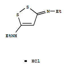 102107-34-6,N-[(3Z)-5-(ethylamino)-3H-1,2-dithiol-3-ylidene]ethanaminium chloride,3H-1,2-Dithiol-5-amine,N-ethyl-3-(ethylimino)-, monohydrochloride (9CI)