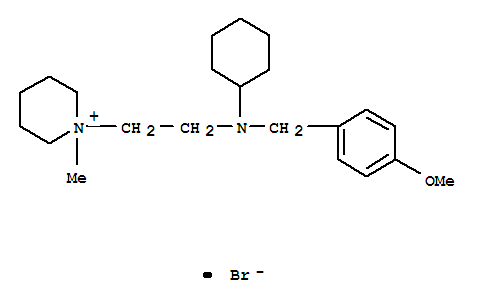 1-(2-(CYCLOHEXYL(P-METHOXYBENZYL)AMINO)ETHYL)-1-METHYLPIPERIDINIUM BROMIDE