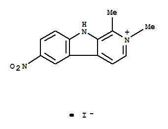 102207-61-4,9H-Pyrido[3,4-b]indolium,1,2-dimethyl-6-nitro-, iodide (1:1),9H-Pyrido[3,4-b]indolium,1,2-dimethyl-6-nitro-, iodide (9CI)
