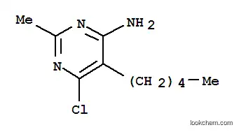 Molecular Structure of 102207-71-6 (6-chloro-2-methyl-5-pentyl-pyrimidin-4-amine)