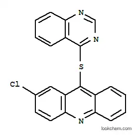 Molecular Structure of 102244-08-6 (ACRIDINE, 2-CHLORO-9-(4-QUINAZOLINYLTHIO)-)