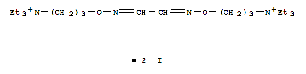 Molecular Structure of 10231-34-2 (4,9-Dioxa-5,8-diazadodeca-5,7-diene-1,12-diaminium,N1,N1,N1,N12,N12,N12-hexaethyl-, iodide (1:2))