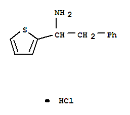 Molecular Structure of 102339-13-9 (2-Thiophenemethanamine,a-(phenylmethyl)-, hydrochloride(1:1))