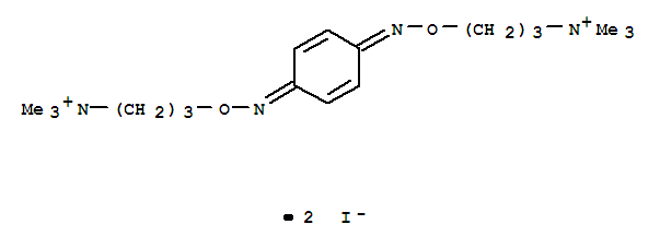 Molecular Structure of 10238-11-6 (1-Propanaminium,3,3'-[2,5-cyclohexadiene-1,4-diylidenebis(nitrilooxy)]bis[N,N,N-trimethyl-,diiodide (9CI))