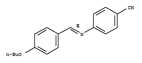 Molecular Structure of 102428-33-1 (Benzonitrile,4-[(E)-[(4-butoxyphenyl)methylene]amino]-)