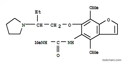 Molecular Structure of 102433-27-2 (Urea,N-[4,7-dimethoxy-6-[2-(1-pyrrolidinyl)butoxy]-5-benzofuranyl]-N'-methyl-)