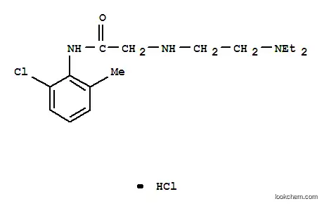 Molecular Structure of 102489-49-6 (2-({2-[(2-chloro-6-methylphenyl)amino]-2-oxoethyl}amino)-N,N-diethylethanaminium chloride)