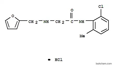 Molecular Structure of 102489-58-7 (2-[(2-chloro-6-methylphenyl)amino]-N-(furan-2-ylmethyl)-2-oxoethanaminium chloride)