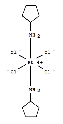 Molecular Structure of 102492-22-8 (Platinum,tetrachlorobis(cyclopentanamine)-, (OC-6-11)-)