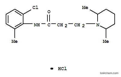 Molecular Structure of 102504-64-3 (1-Piperidinepropanamide,N-(2-chloro-6-methylphenyl)-2,6-dimethyl-, hydrochloride (1:1))