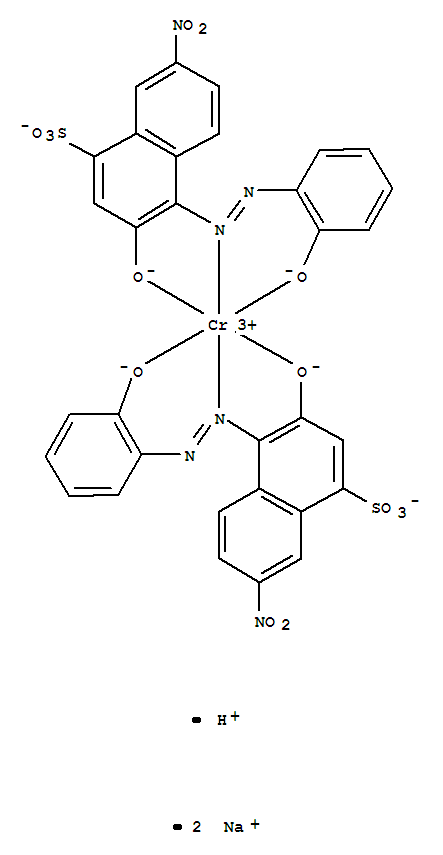 Chromate(3-),bis[3-hydroxy-4-[(2-hydroxyphenyl)azo]-7-nitro-1-naphthalenesulfonato(3-)]-,disodium hydrogen (9CI)