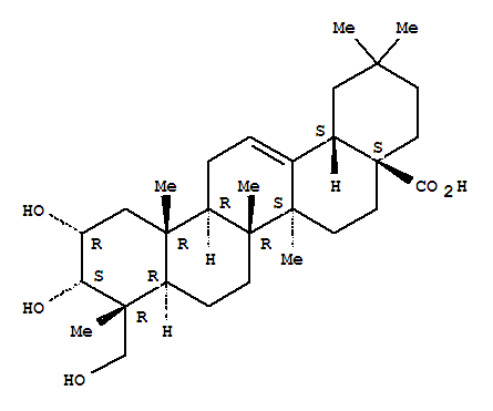 Molecular Structure of 102519-34-6 (Olean-12-en-28-oicacid, 2,3,23-trihydroxy-, (2a,3a,4a)-)