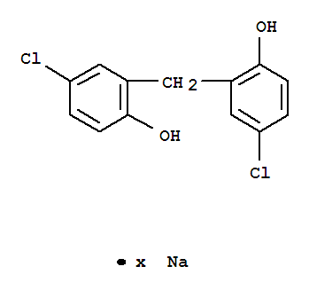 Molecular Structure of 10254-48-5 (Phenol,2,2'-methylenebis[4-chloro-, sodium salt)