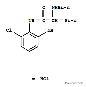 Molecular Structure of 102584-96-3 (Pentanamide,2-(butylamino)-N-(2-chloro-6-methylphenyl)-, hydrochloride (1:1))