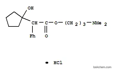 Molecular Structure of 102585-55-7 (3-{[(1-hydroxycyclopentyl)(phenyl)acetyl]oxy}-N,N-dimethylpropan-1-aminium chloride)
