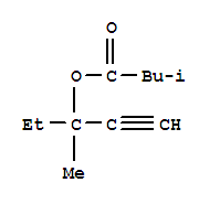 Molecular Structure of 102586-15-2 (Butanoic acid,3-methyl-, 1-ethyl-1-methyl-2-propyn-1-yl ester)