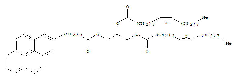 2-Pyrenedecanoic acid,2,3-bis[[(9Z)-1-oxo-9-octadecen-1-yl]oxy]propyl ester