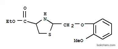 Molecular Structure of 103181-49-3 (ethyl 2-[(2-methoxyphenoxy)methyl]-1,3-thiazolidine-4-carboxylate)