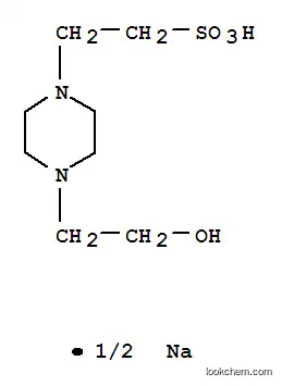 Molecular Structure of 103404-87-1 (4-(2-Hydroxyethyl)piperazine-1-ethanesulfonic acid hemisodium salt)