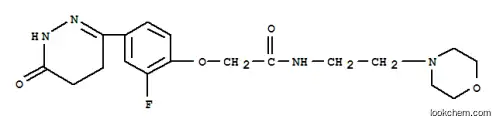Molecular Structure of 103416-59-7 (Acetamide,2-[2-fluoro-4-(1,4,5,6-tetrahydro-6-oxo-3-pyridazinyl)phenoxy]-N-[2-(4-morpholinyl)ethyl]-)