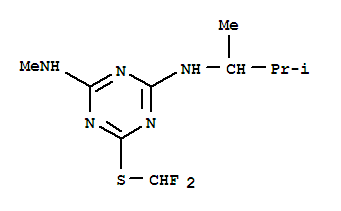 Molecular Structure of 103427-45-8 (1,3,5-Triazine-2,4-diamine,6-[(difluoromethyl)thio]-N2-(1,2-dimethylpropyl)-N4-methyl-)