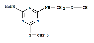 Molecular Structure of 103427-48-1 (1,3,5-Triazine-2,4-diamine,6-[(difluoromethyl)thio]-N2-methyl-N4-2-propyn-1-yl-)
