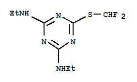 Molecular Structure of 103427-52-7 (1,3,5-Triazine-2,4-diamine,6-[(difluoromethyl)thio]-N2,N4-diethyl-)
