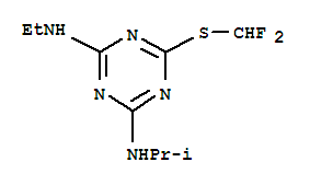 Molecular Structure of 103427-54-9 (1,3,5-Triazine-2,4-diamine,6-[(difluoromethyl)thio]-N2-ethyl-N4-(1-methylethyl)-)