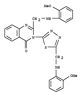 103537-64-0,2-{[(2-methoxyphenyl)amino]methyl}-3-(5-{[(2-methoxyphenyl)amino]methyl}-1,3,4-thiadiazol-2-yl)quinazolin-4(3H)-one,