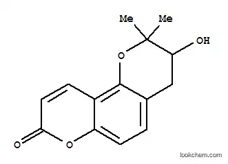 Molecular Structure of 103537-98-0 (2H,8H-Benzo[1,2-b:3,4-b']dipyran-8-one,3,4-dihydro-3-hydroxy-2,2-dimethyl-, (+)- (9CI))