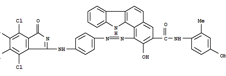 11H-Benzo[a]carbazole-3-carboxamide,2-hydroxy-N-(4-methoxy-2-methylphenyl)-1-[2-[4-[(4,5,6,7-tetrachloro-1-oxo-1H-isoindol-3-yl)amino]phenyl]diazenyl]-